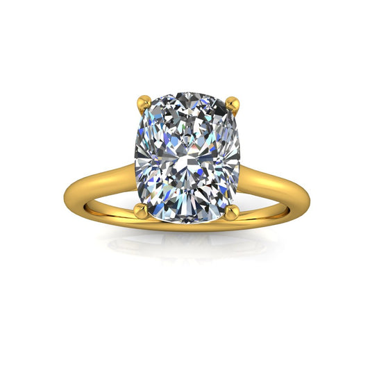 3.10ct Cushion Cut Lab Grown Custom Bella Design 18ct Yellow Gold