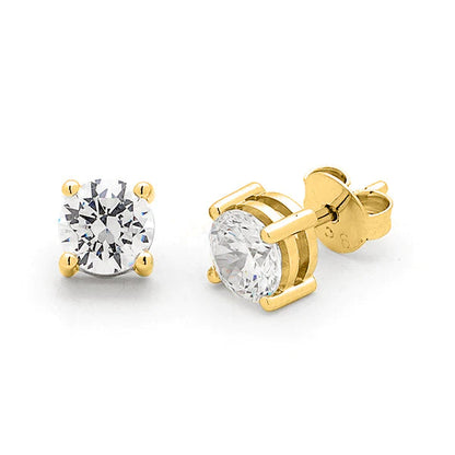 Lab Grown Diamond 4 claw stud earrings