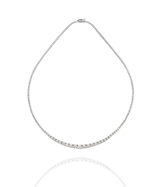 15.00ct Lab Grown Diamond Graduated Tennis Necklace