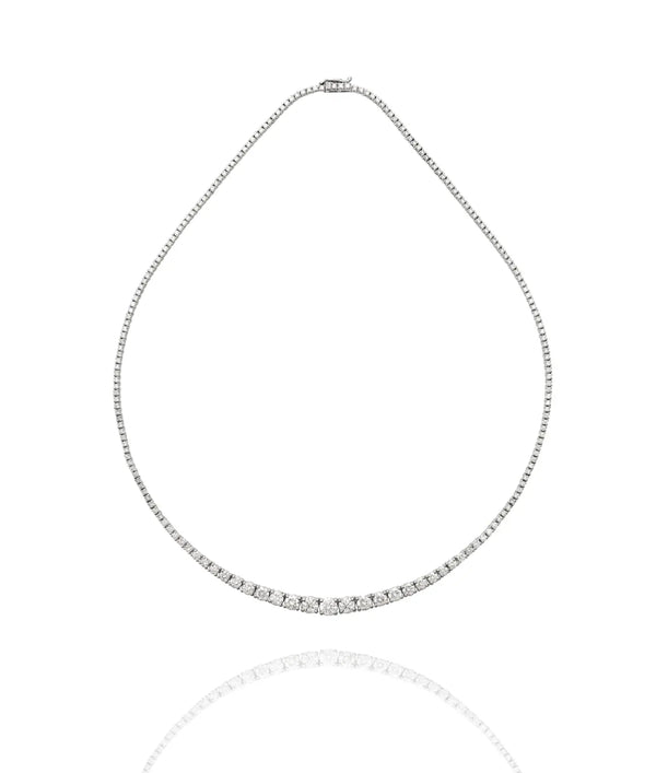 Graduated Diamond Tennis Necklace