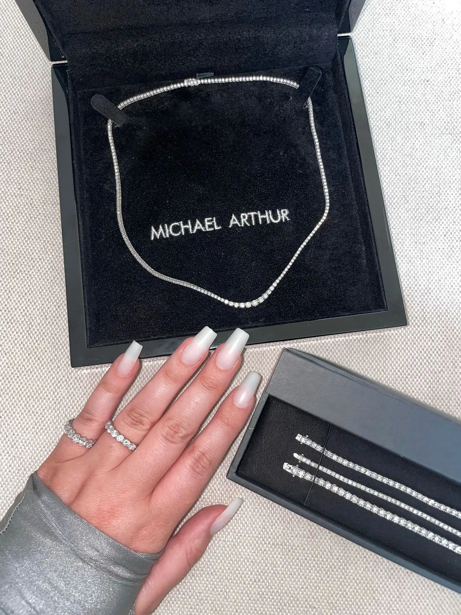 Graduated Diamond Tennis Necklace packing