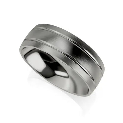 Dominic Wedding Ring grey white