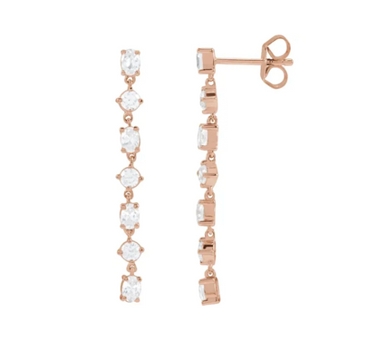 Lab Grown Diamond Seven-Stone Drop Earrings