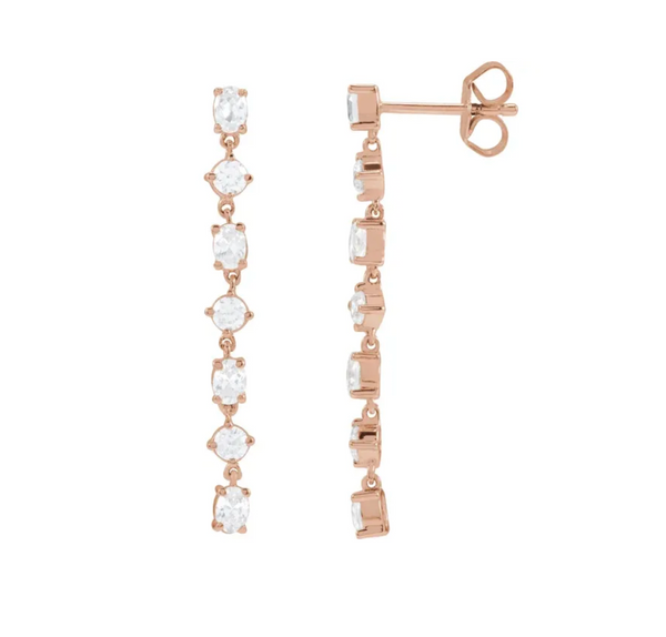 Lab Grown Diamond Seven-Stone Drop Earrings