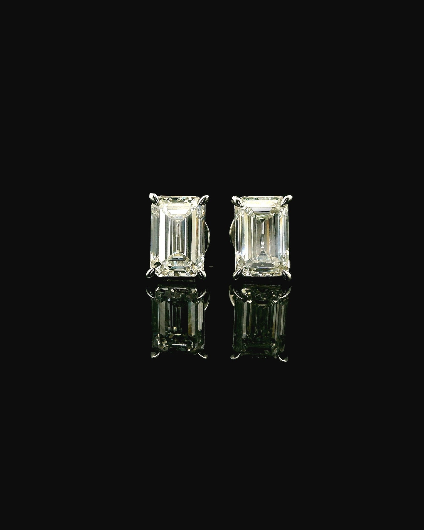 Emerald Cut Lab Grown Diamond Earrings