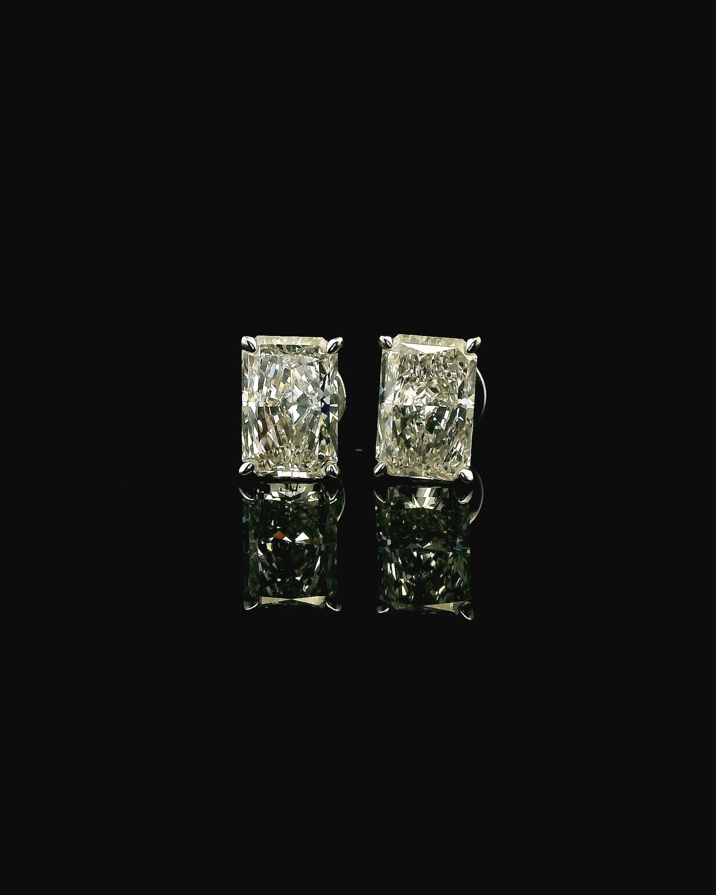 Radiant Cut Lab Grown Diamond Earrings