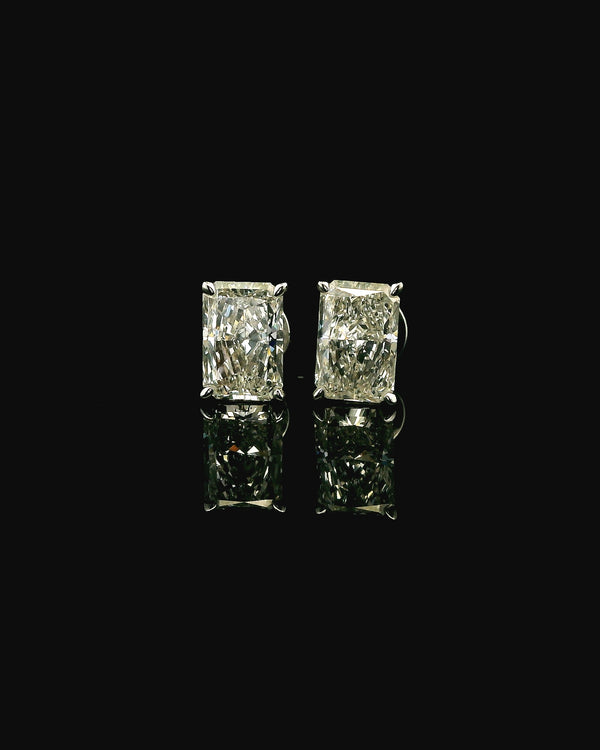 Radiant Cut Lab Grown Diamond Earrings