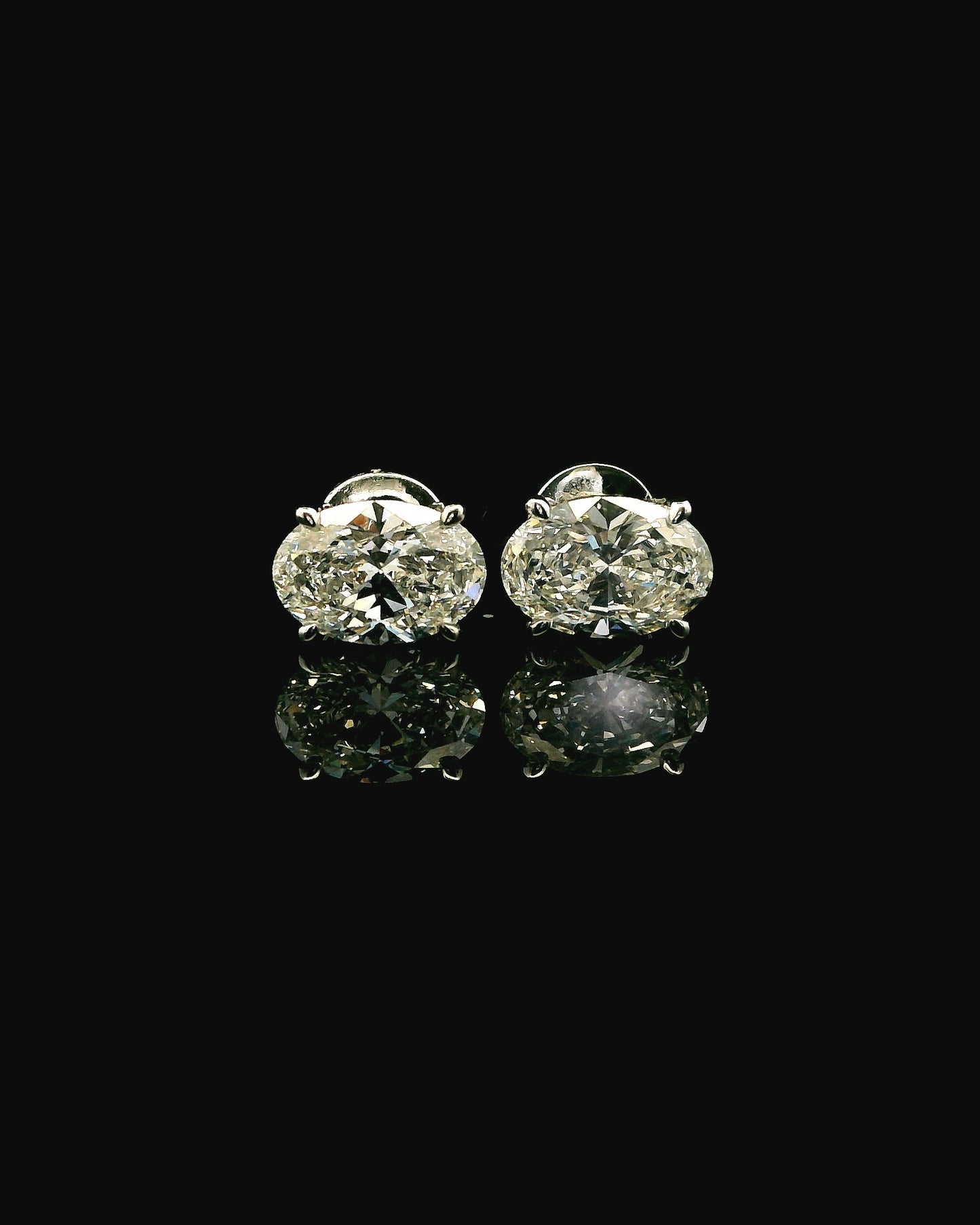 Oval Cut Lab Grown Diamond Earrings