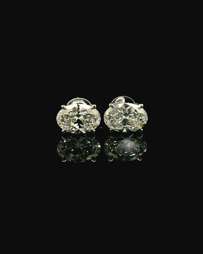 Oval Cut Lab Grown Diamond Earrings