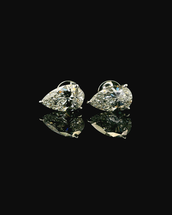 Pear Cut Lab Grown Diamond Earrings