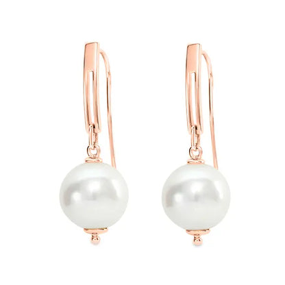 Freshwater Pearl Drop Earring rose gold