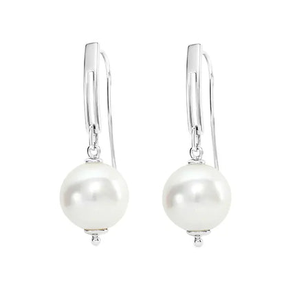 Freshwater Pearl Drop Earring white