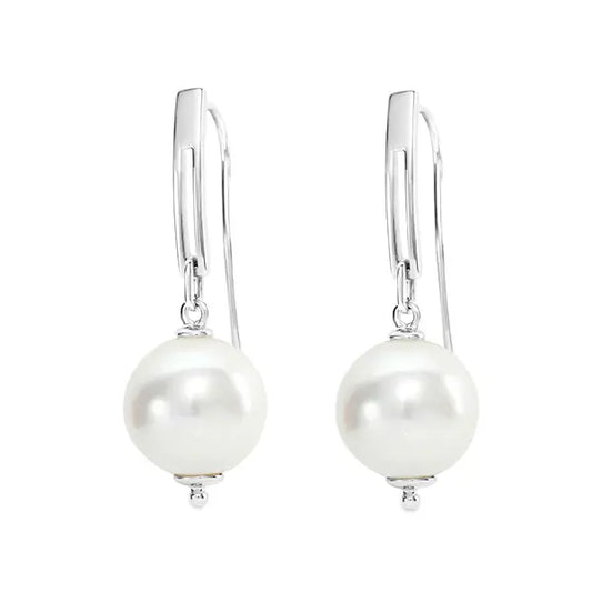 Freshwater Pearl Drop Earring white