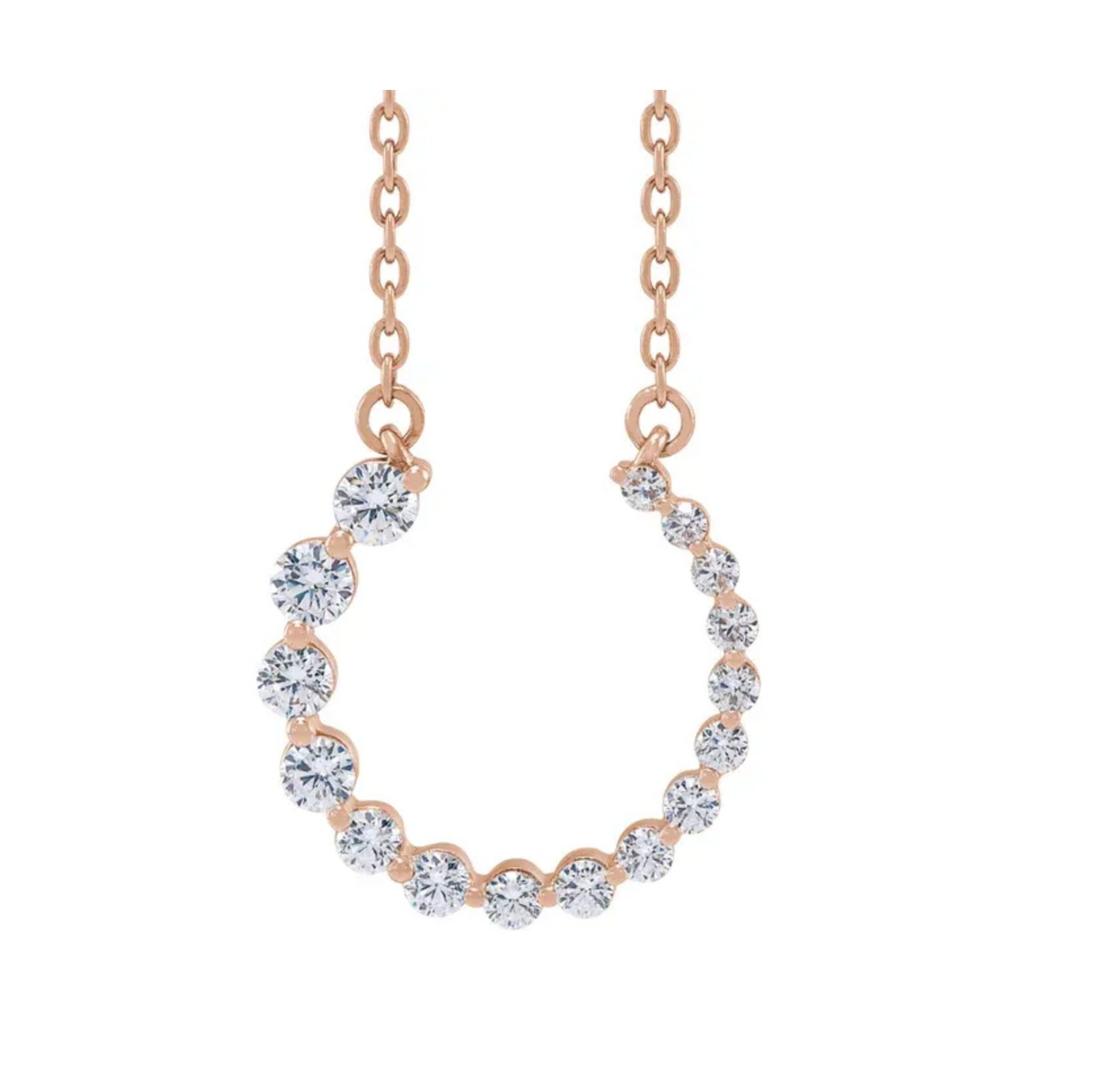 Lab Grown Graduated Diamond Circle Pendant