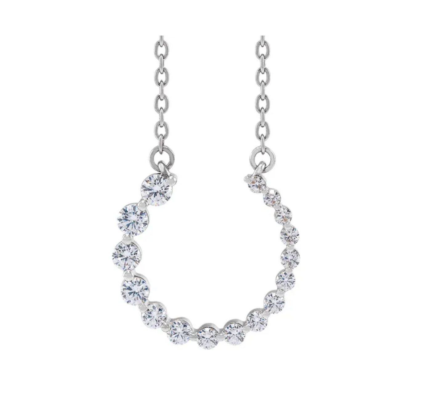 Lab Grown Graduated Diamond Circle Pendant