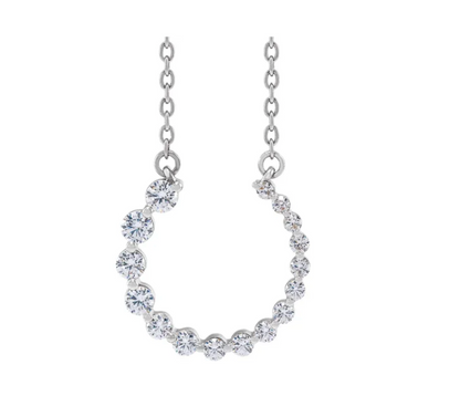 Lab Grown Graduated Diamond Circle Pendant