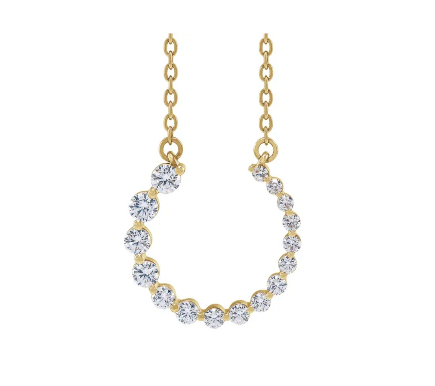 Lab Grown Graduated Diamond Circle Pendant