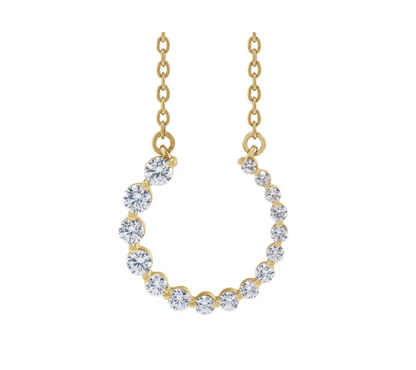 Lab Grown Graduated Diamond Circle Pendant