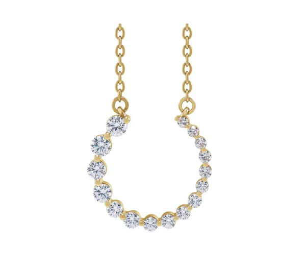 Lab Grown Graduated Diamond Circle Pendant