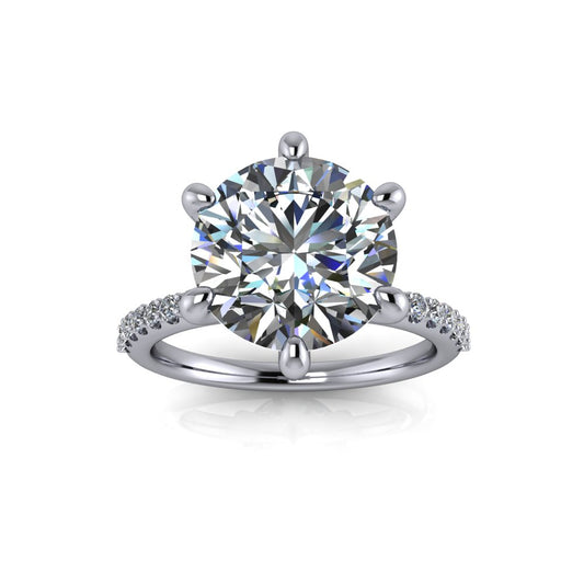 1.50ct Round Cut Lab Grown Veneto Design Platinum