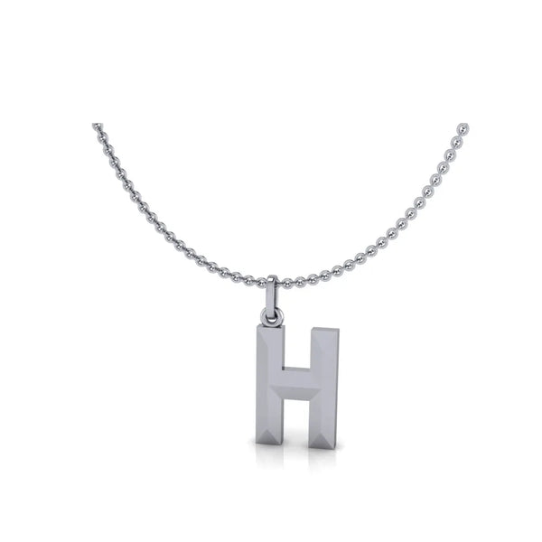 H-Initial-Pendant-White