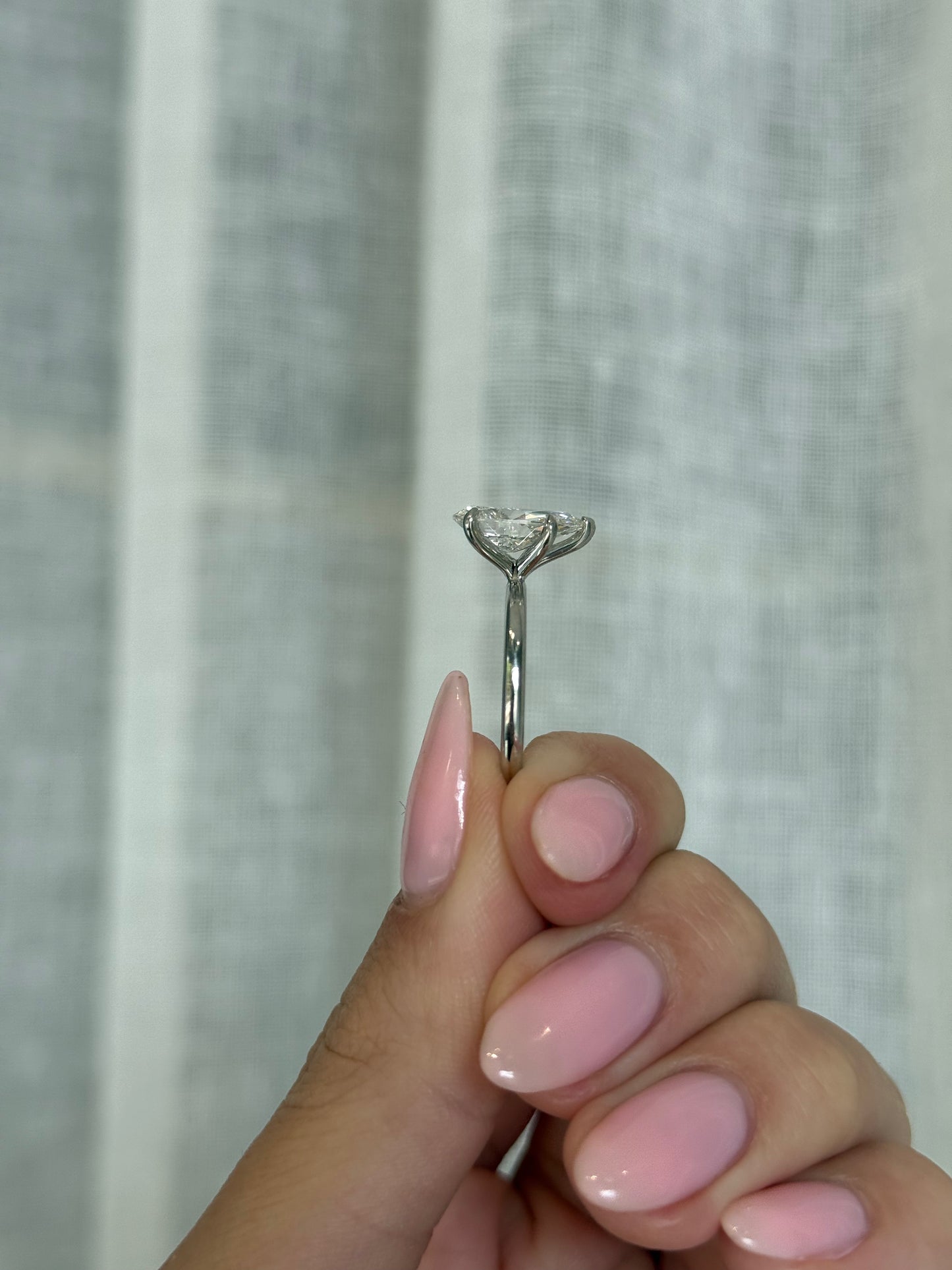 2.01 Pear Cut Lab Grown Henri Design Platinum