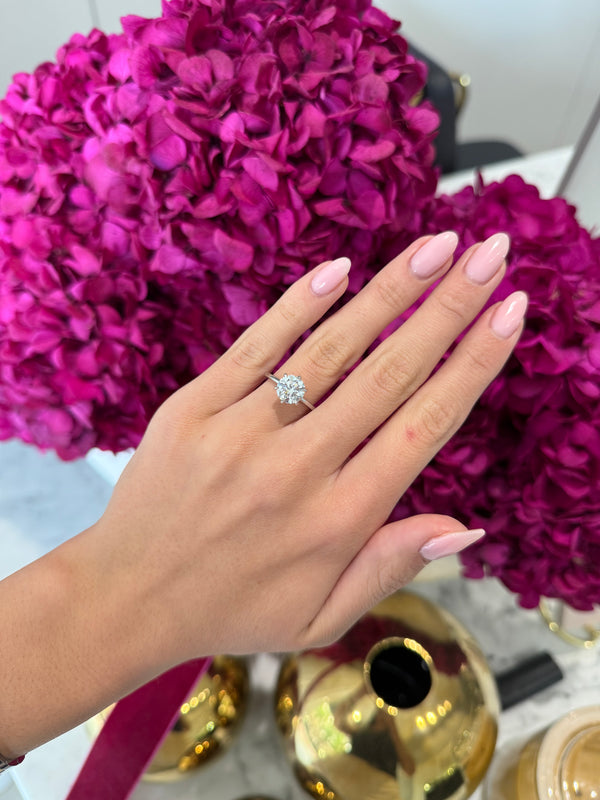 2.06ct Round Cut Lab Grown Henri Design White Gold