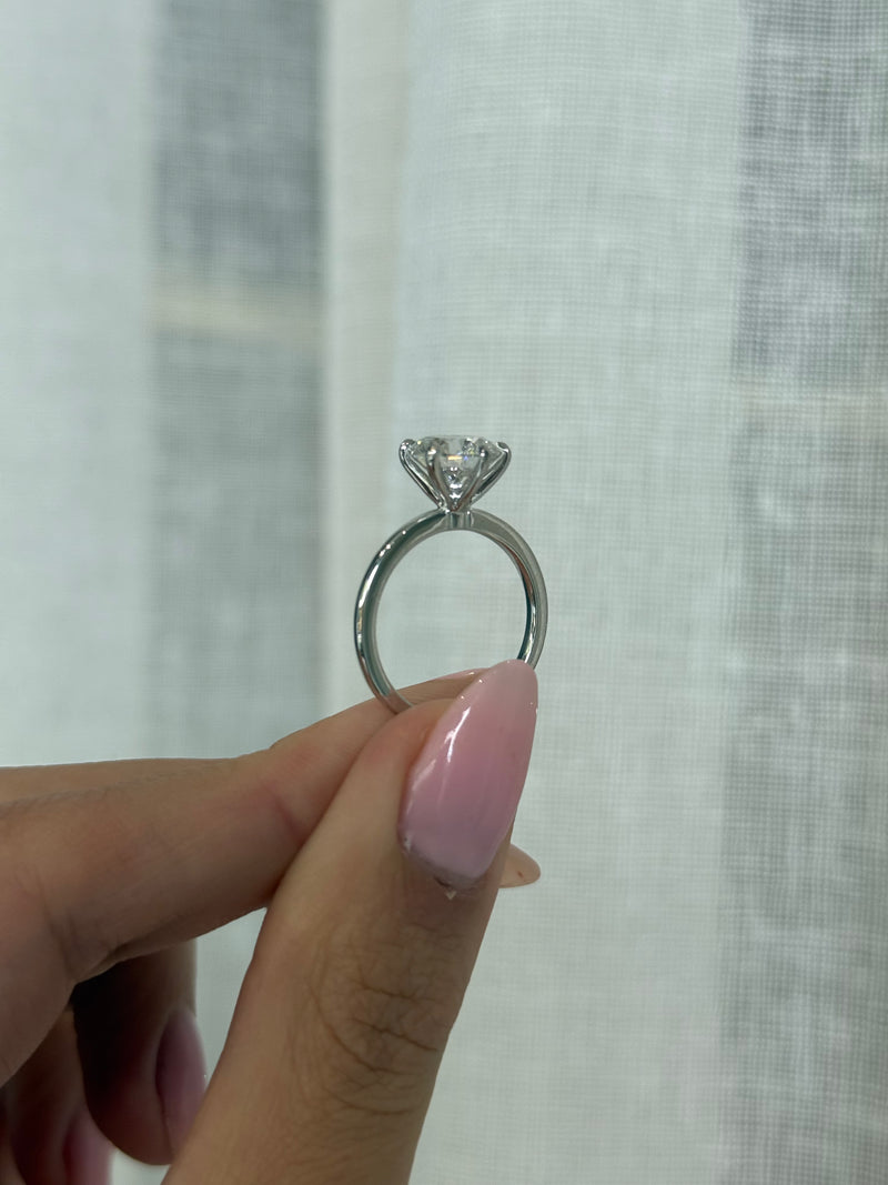 2.06ct Round Cut Lab Grown Henri Design White Gold