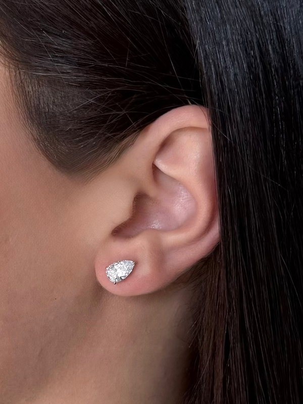 Pear Cut Lab Grown Diamond Earrings