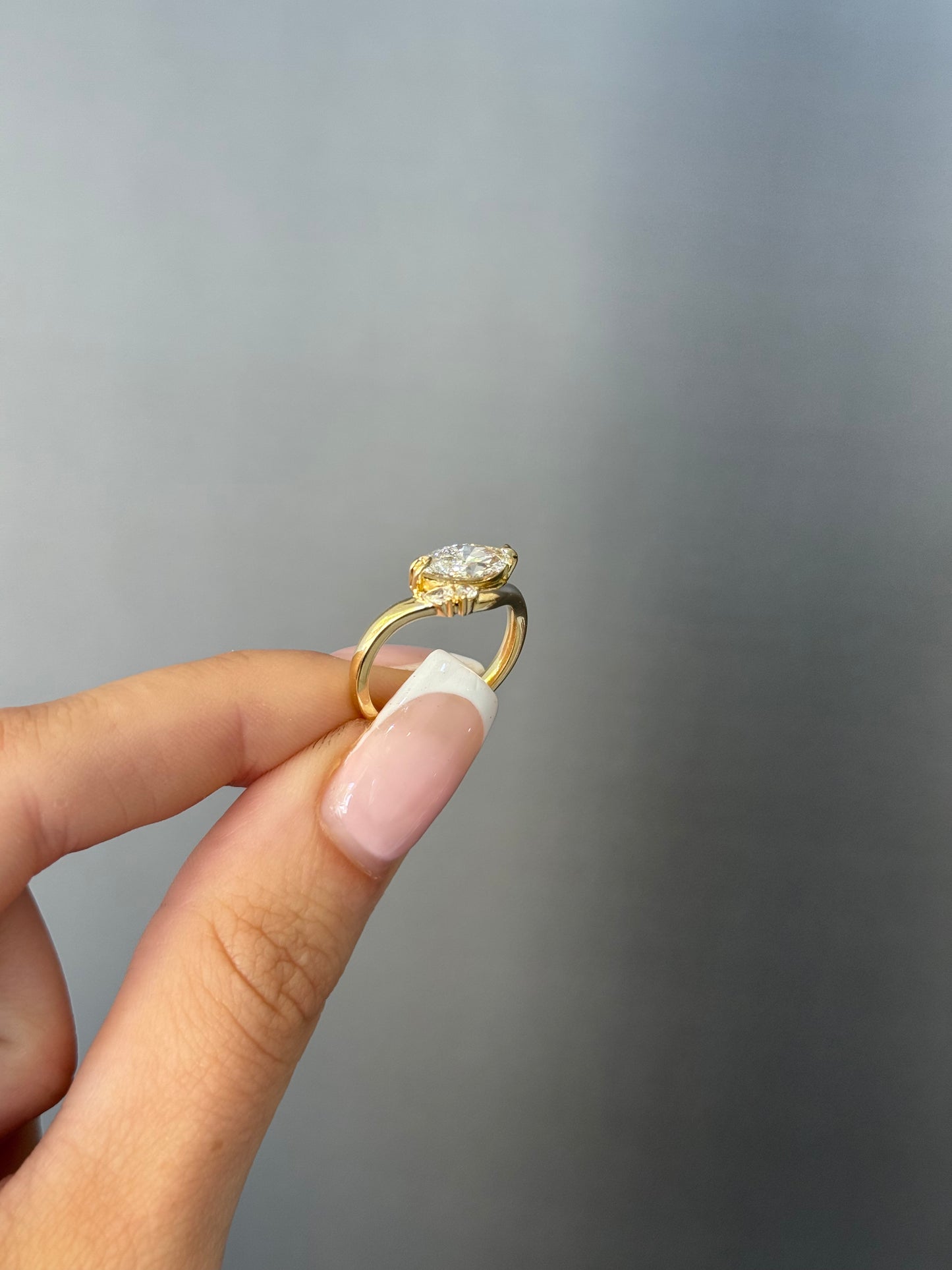 1.23ct Pear Cut Lab Grown Penelope Design Yellow Gold