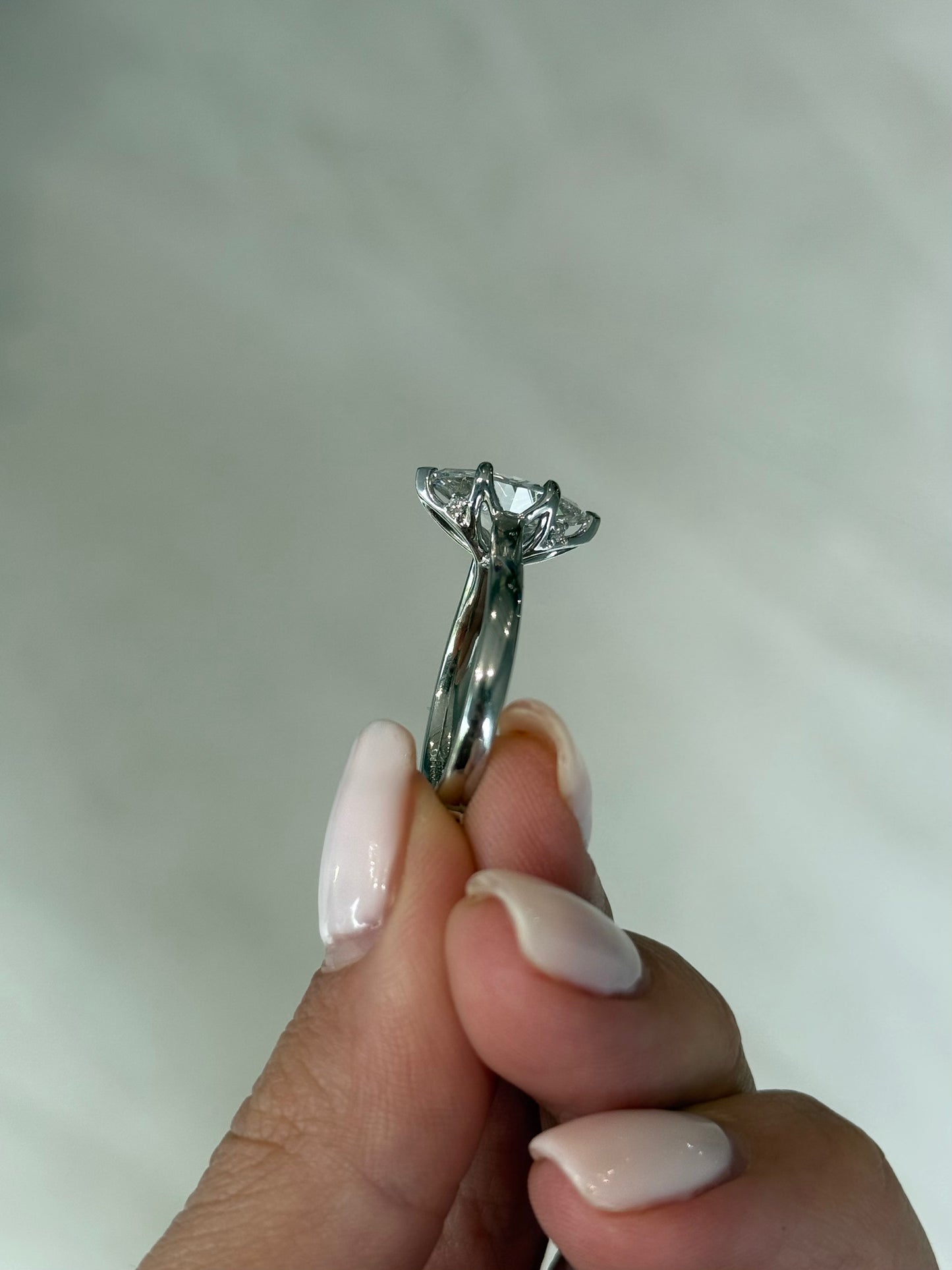 2.12ct Marquise Cut Lab Grown Tulip Design Platinum