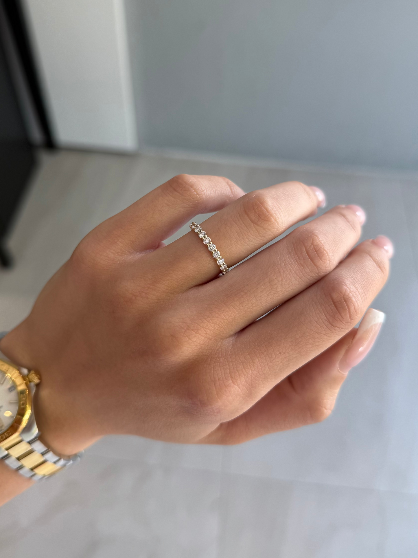 Agostino Design 7pt Natural Diamond Wedding Band