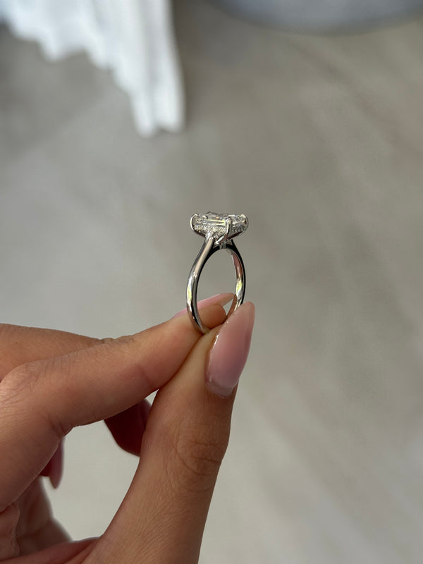 2.51ct Radiant Cut Lab Grown Bella Design Platinum