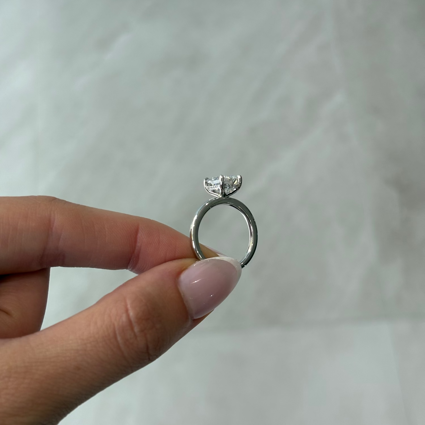 2.08ct Emerald Cut Lab Grown Audrey Design Platinum