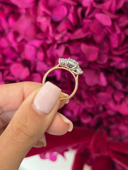 2.00ct  Oval Cut Lab Grown Custom Rosetta Design Two-Tone