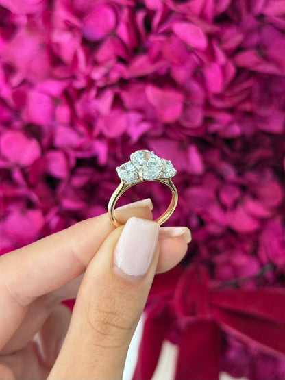 2.00ct  Oval Cut Lab Grown Custom Rosetta Design Two-Tone