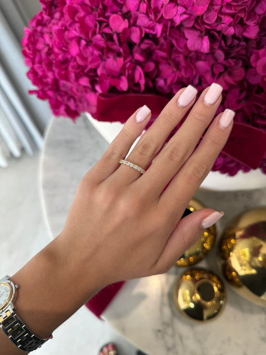 Morse Code Design Lab Grown Diamond Wedding Band