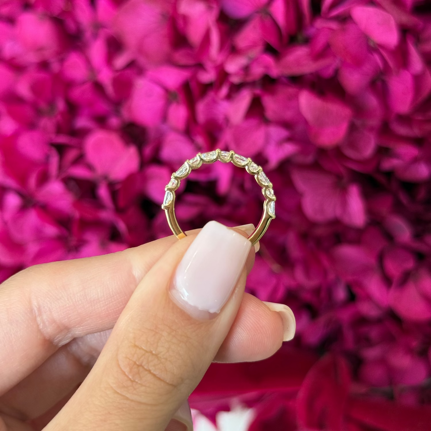 Morse Code Design Lab Grown Diamond Wedding Band