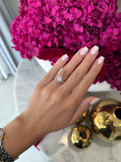 2.03ct Round Cut Lab Grown Veneto Design Platinum