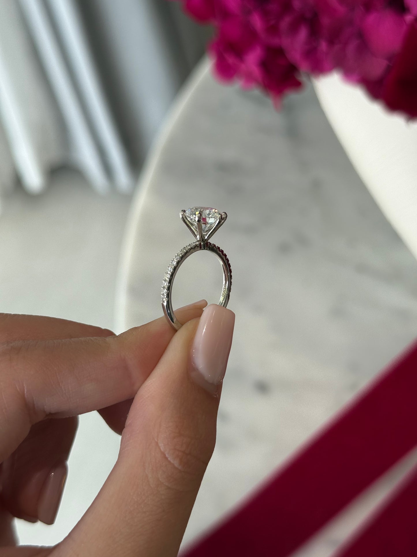 2.03ct Round Cut Lab Grown Veneto Design Platinum