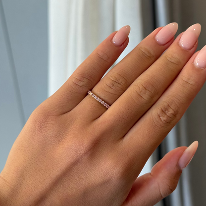 Bagnoli Design 1.70mm Pink Sapphire Wedding Band
