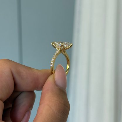 5.10ct Marquise Cut Lab Grown Custom Bella Design 18ct Yellow Gold