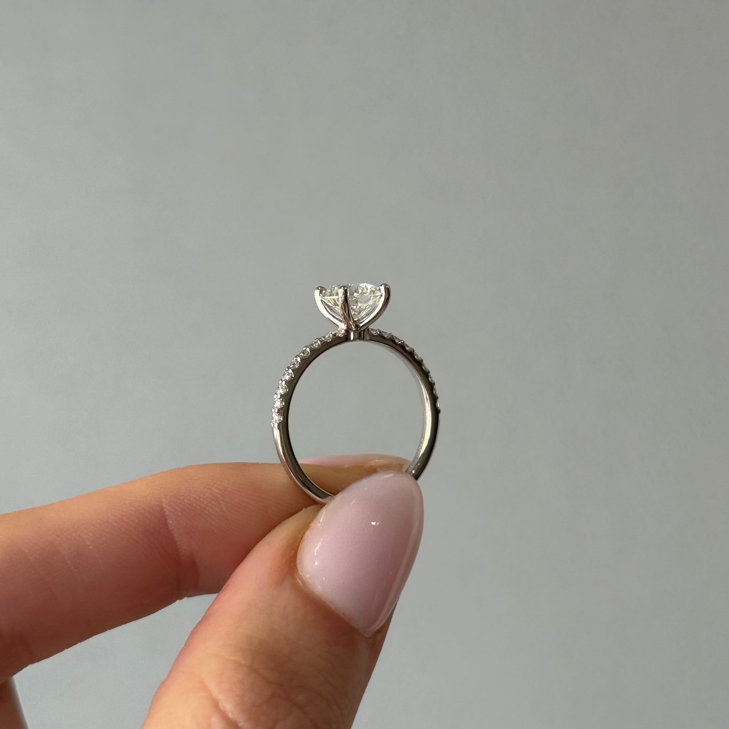 1.50ct Round Brilliant Cut Lab Grown Diamond Veneto Design Platinum