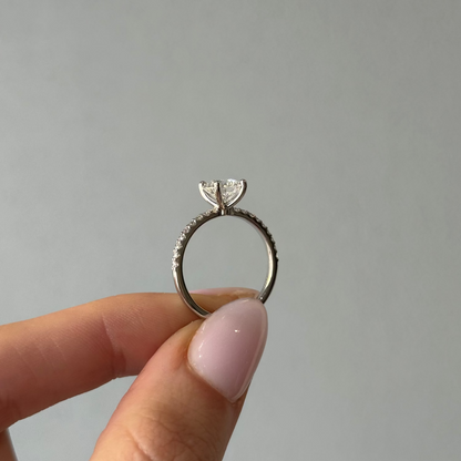 1.50ct Round Brilliant Cut Lab Grown Diamond Veneto Design Platinum