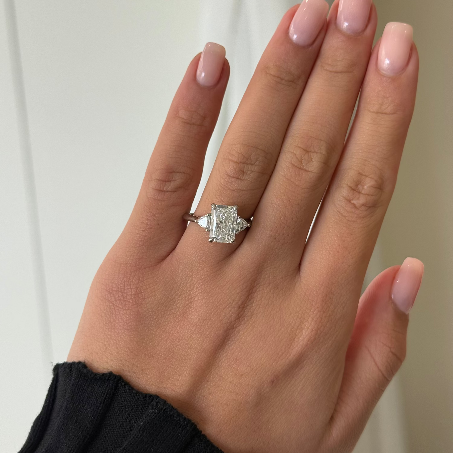 2.58ct Radiant Cut Lab Grown Rosetta Design Platinum