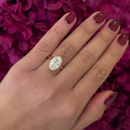 4.00ct Oval Cut Lab Grown Custom Ava Design Yellow Gold