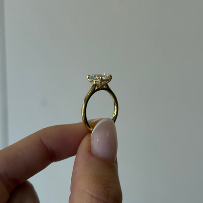2.05ct Oval Cut Lab Grown Monique Design Yellow Gold