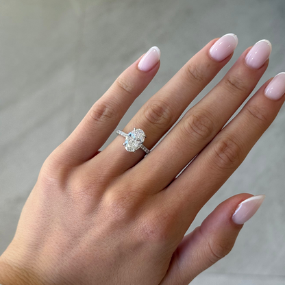 3.10ct Oval Cut Lab Grown Aria Design Platinum