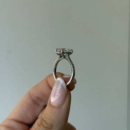 3.10ct Oval Cut Lab Grown Aria Design Platinum
