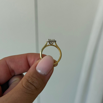 1.57ct Radiant Cut Lab Grown Valerie Design 18ct Yellow Gold